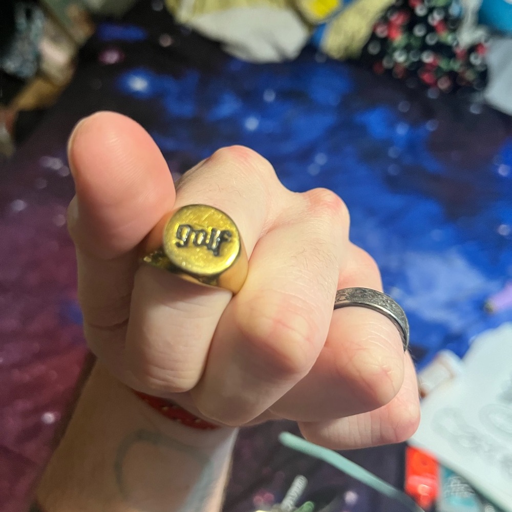 2 Golf Wang Gold Statement Ring